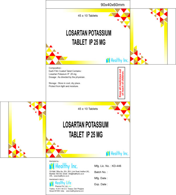 Losartan potassium Tablet , लोसार्टन पोटैशियम टैबलेट एमजीएमजी , Losartán potásico Comprimido , Losartan potassique Comprimé , قرص لوسارتان بوتاسيوم ملجم ملجم , 氯沙坦鉀錠 , Comprimido de Losartana Potássica , Лозартан калия таблетка ,ロサルタンカリウム錠 , suppliers India, Exporters ,Wholesalers India, Distributors India, Generic Supplier,who gmp certified manufacturer, pharmaceutical companies in Mumbai , pharmaceutical manufacturing companies in Mumbai , pharmaceutical manufacturing companies, pcd pharma franchise, third party manufacturing pharma company, pharmaceutical third party manufacturing, pharmaceutical manufacturers in India, pharmaceutical manufacturer India, pharma manufacturers in India, pharma company in Mumbai, pharma manufacturer in Mumbai, active pharma ingredients India, pcd pharma franchise company, pcd pharma franchise in India, drug manufacturing companies in Mumbai, contract manufacturing companies in Mumbai, pharmaceutical contract manufacturing companies in Mumbai, pharmaceutical contract manufacturing companies in India, top pharma exporter in Mumbai, top pharma exporter in India, third party pharma exporter in Mumbai, third party pharma exporter in India, third party pharmaceutical companies in Mumbai , third party pharmaceutical manufacturing companies in Mumbai , third party pharmaceutical manufacturing companies