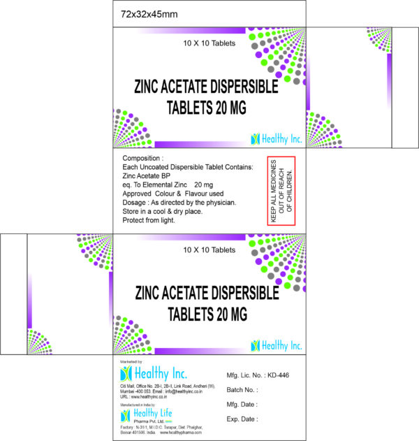 Zinc Acetate Tablets - Image 3