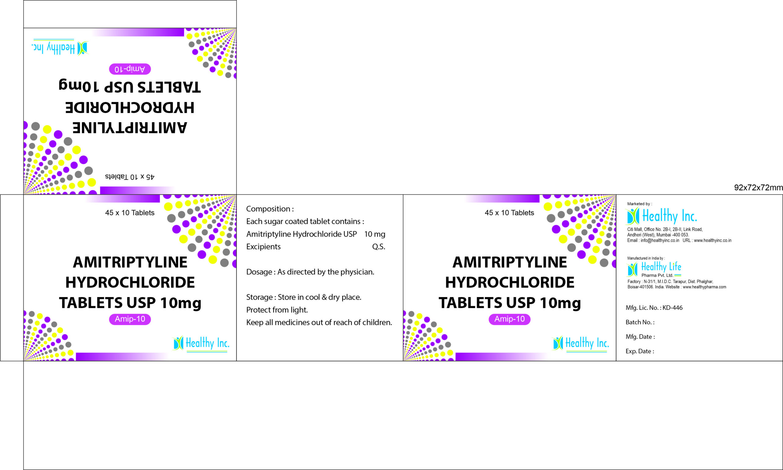 Amitriptyline hydrochloride Tablets