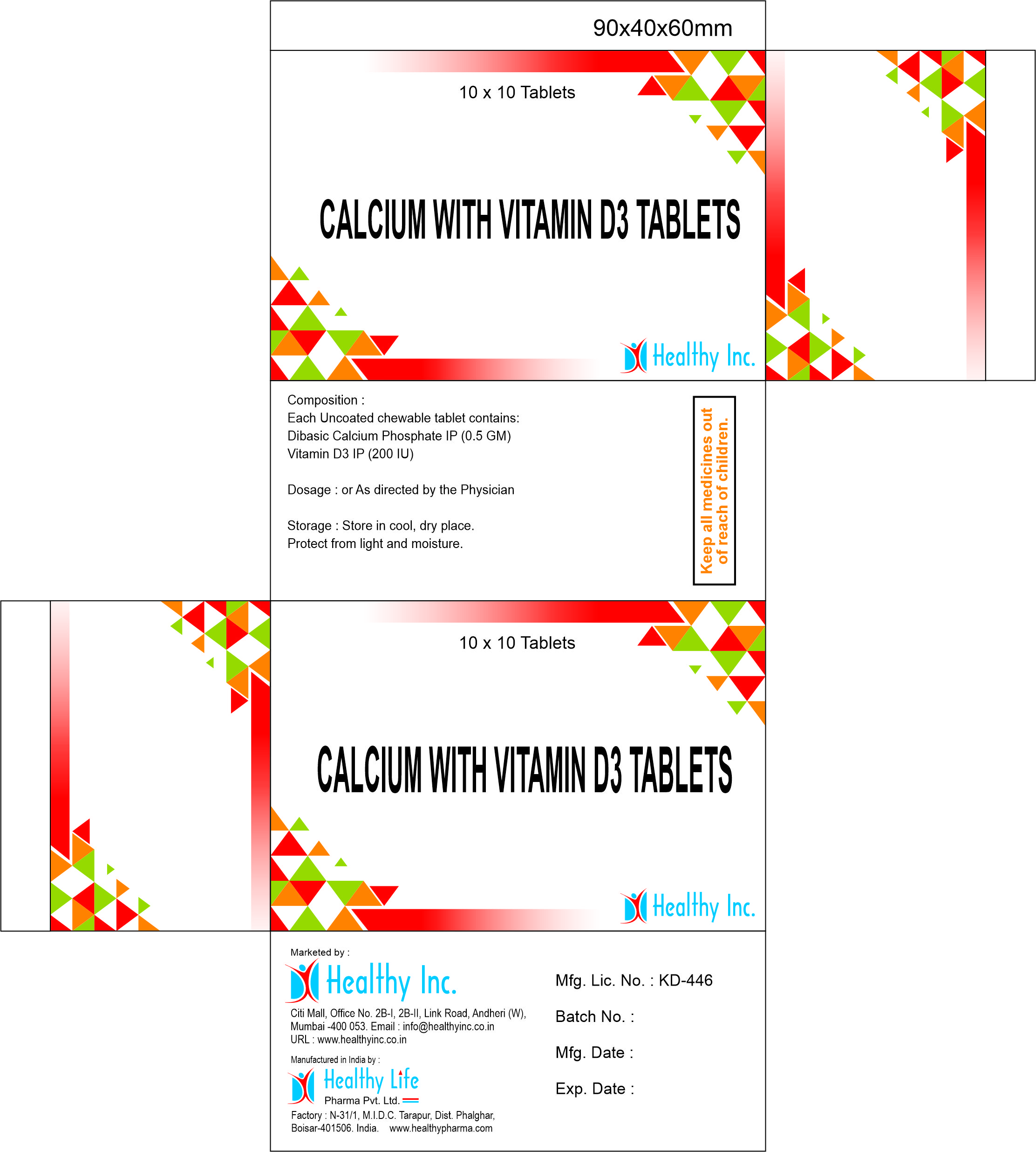 Calcium carbonate (Elemental Calcium )+Vitamin D IU