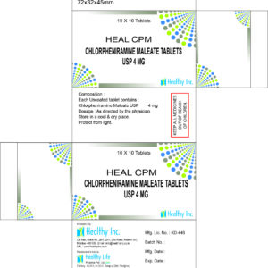 Chlorpheniramine Maleate Tablets (CPM) Tablets