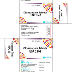 Clonazepam Tablets .