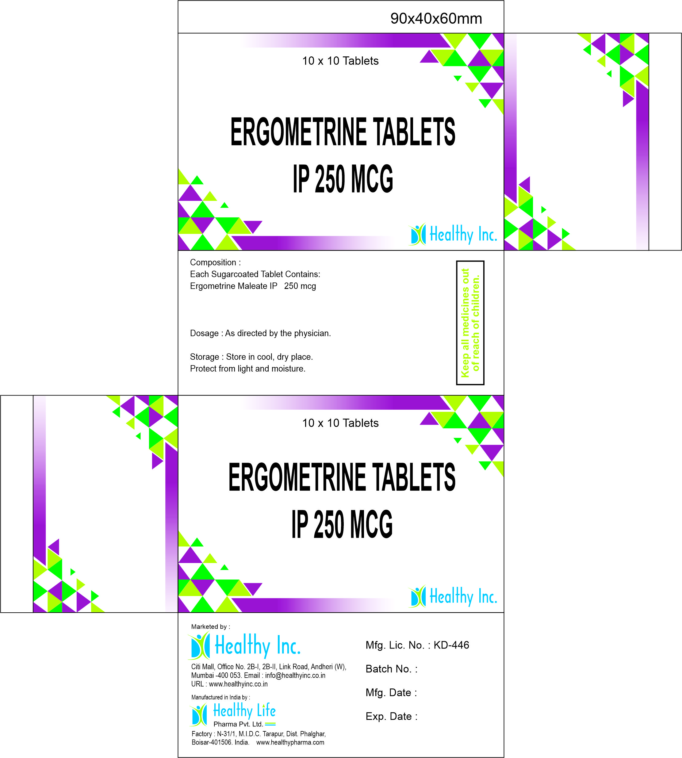 Ergometrine Tablets mcg