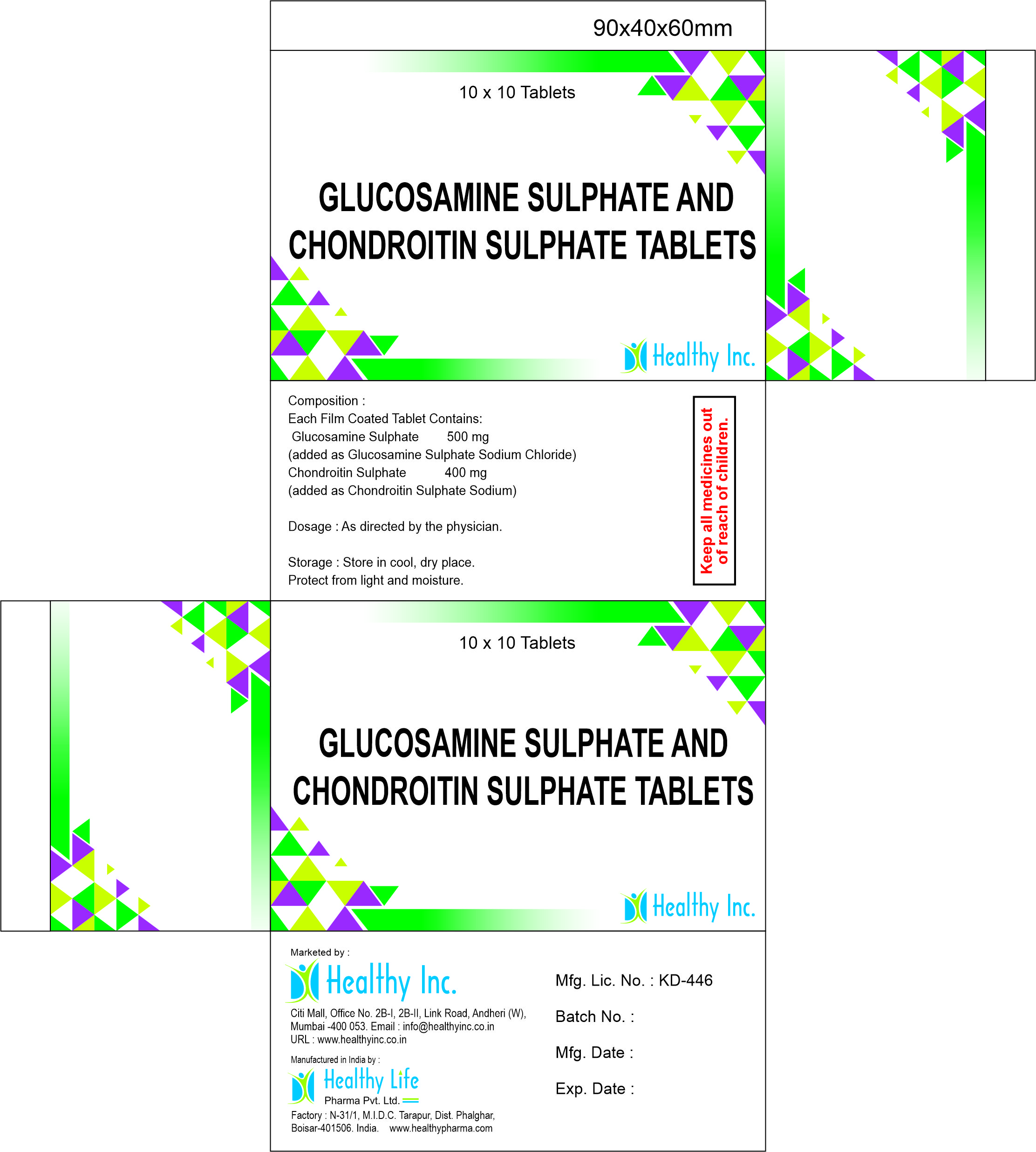 Glucosamine Sulphate + Chondroitin Sulphate Tablets