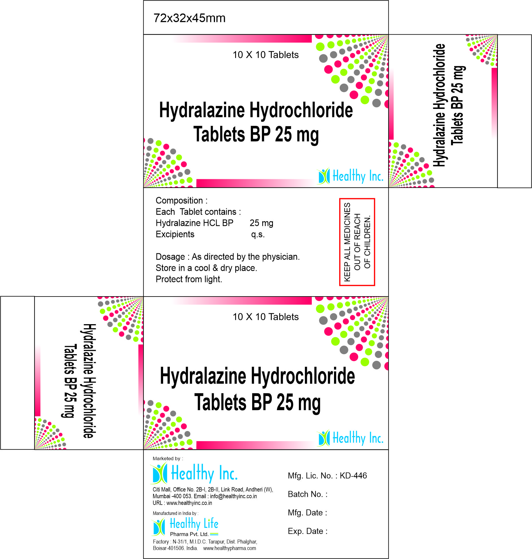 Hydralazine hydrochloride Tablets