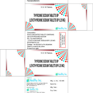 Levothyroxine sodium Tablets mcg mcg