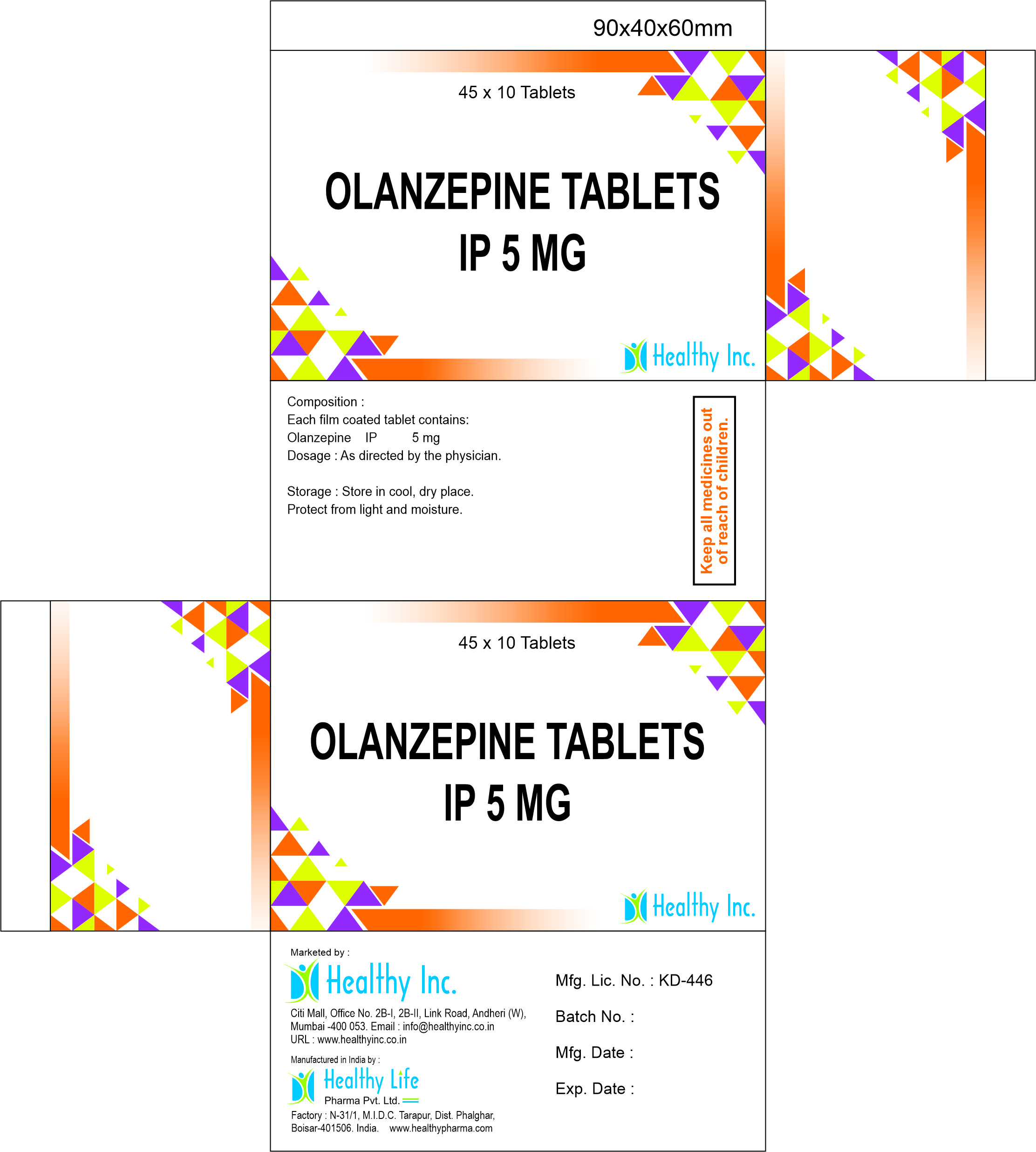 Olanzepine Tablets.