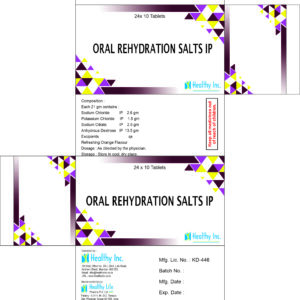ORS Oral rehydration Salts . gm* gm gm