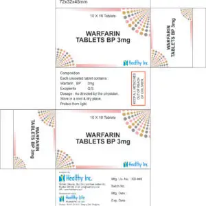 Warfarin sodium Tablets