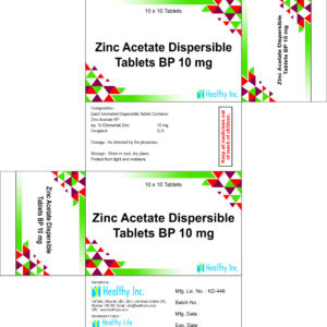 Zinc Acetate Dispersible Tablets